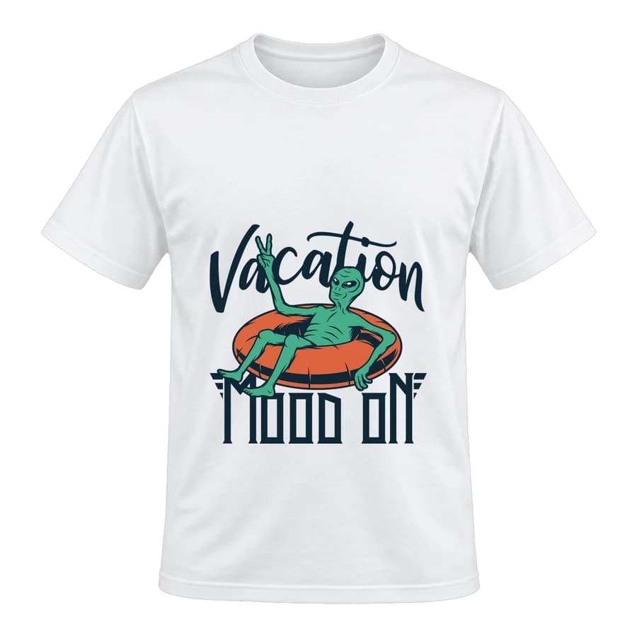 T-shirt — Voyage spatial · Nouvel horizon — الأمام — أبيض